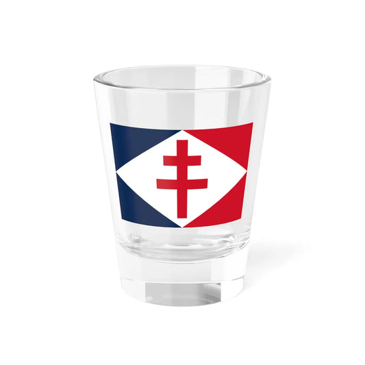 Naval Jack of Free France (Belgium) Shot Glass 1.5oz 1.5oz - Go Mug Yourself