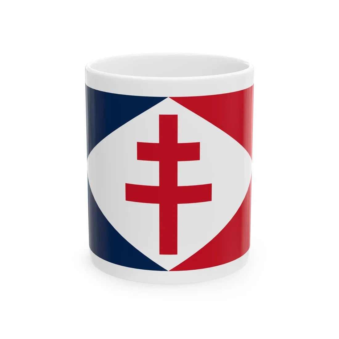 Naval Jack of Free France (Belgium) White Coffee Mug 11oz - Go Mug Yourself