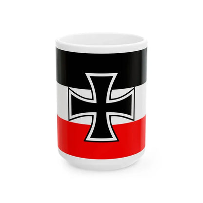 Naval Jack of Germany 1867-1903 (Germany) White Coffee Mug 15oz - Go Mug Yourself