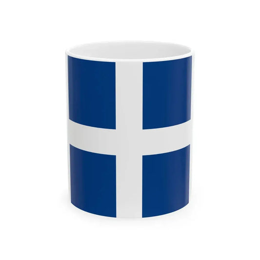 Naval Jack of Greece (Greece) White Coffee Mug 11oz - Go Mug Yourself