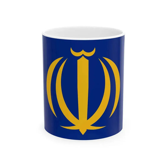 Naval Jack of Iran (Iran) White Coffee Mug 11oz - Go Mug Yourself