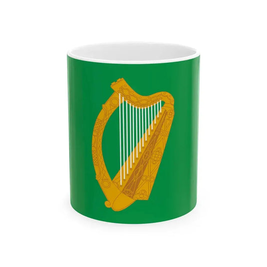 Naval jack of Ireland (Ireland) White Coffee Mug 11oz - Go Mug Yourself
