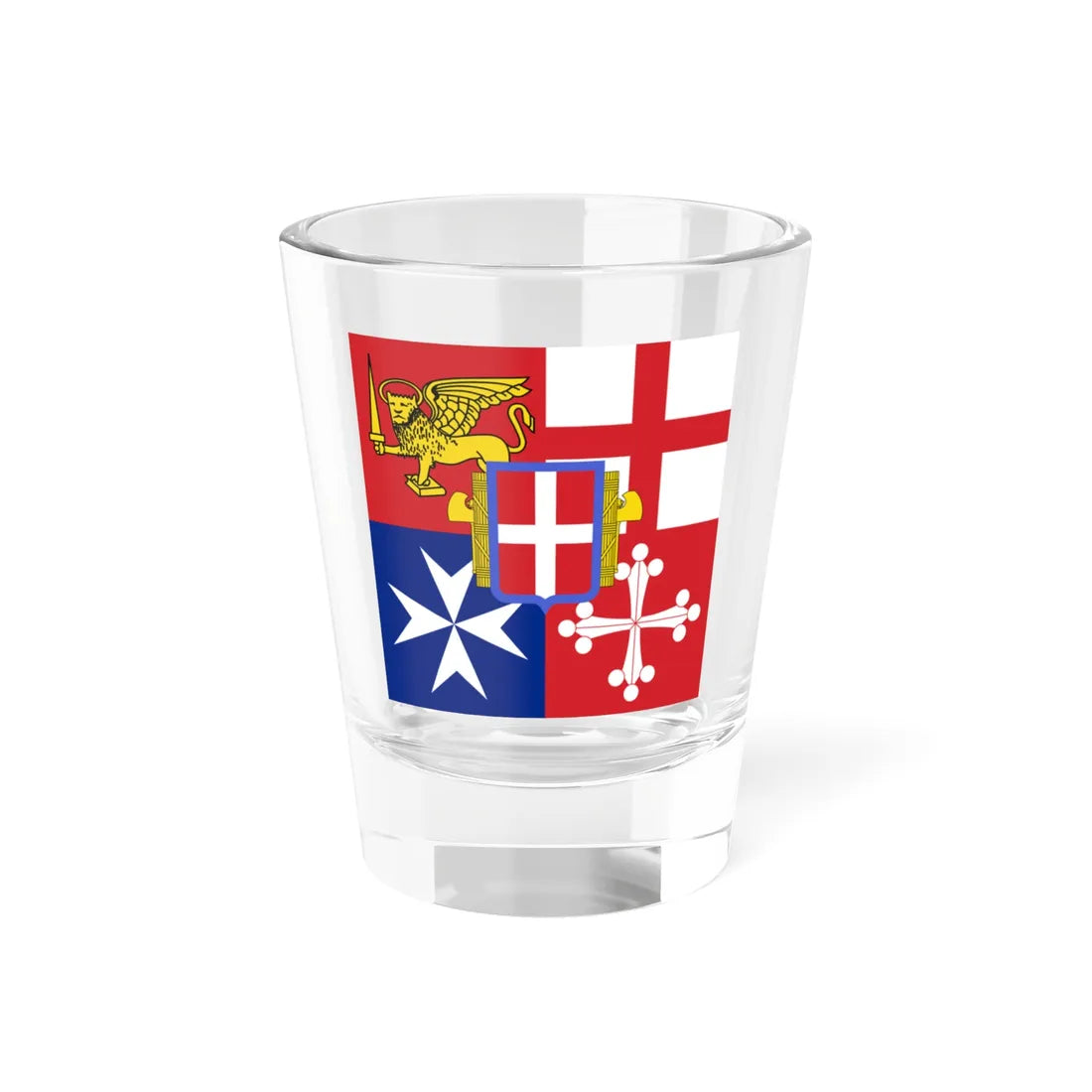Naval Jack of Italy proposed in 1943 (Italy) Shot Glass 1.5oz 1.5oz - Go Mug Yourself