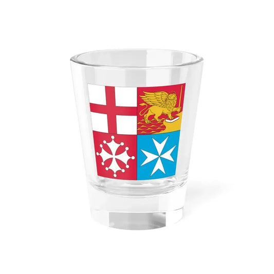 Naval Jack of Italy verso (Italy) Shot Glass 1.5oz 1.5oz - Go Mug Yourself