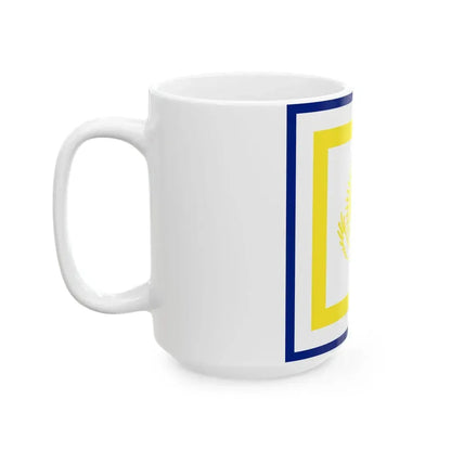 Naval Jack of Kazakhstan (Kazakhstan) White Coffee Mug - Go Mug Yourself