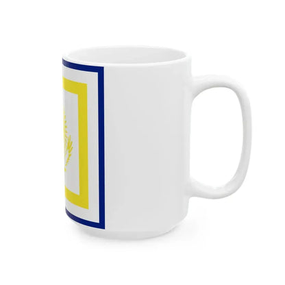 Naval Jack of Kazakhstan (Kazakhstan) White Coffee Mug - Go Mug Yourself