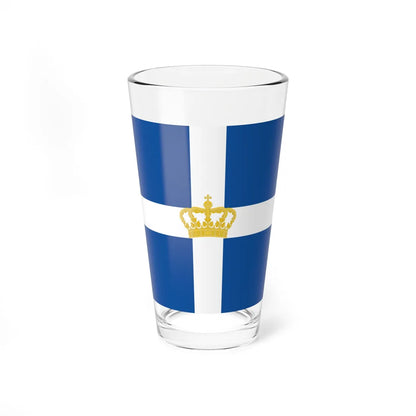 Naval Jack of Kingdom of Greece (Greece) Pint Glass 16oz 16oz - Go Mug Yourself