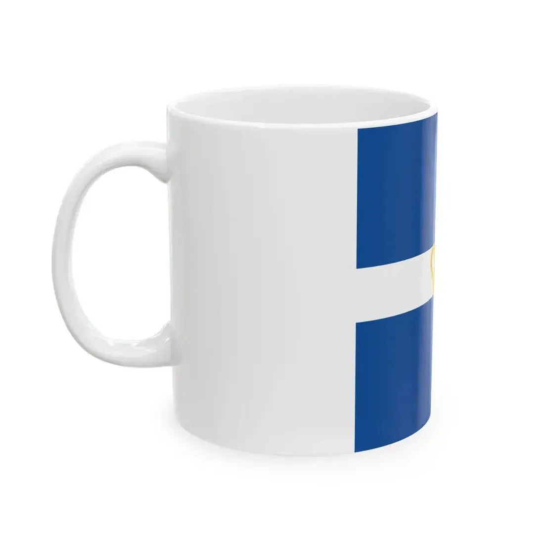 Naval Jack of Kingdom of Greece (Greece) White Coffee Mug - Go Mug Yourself