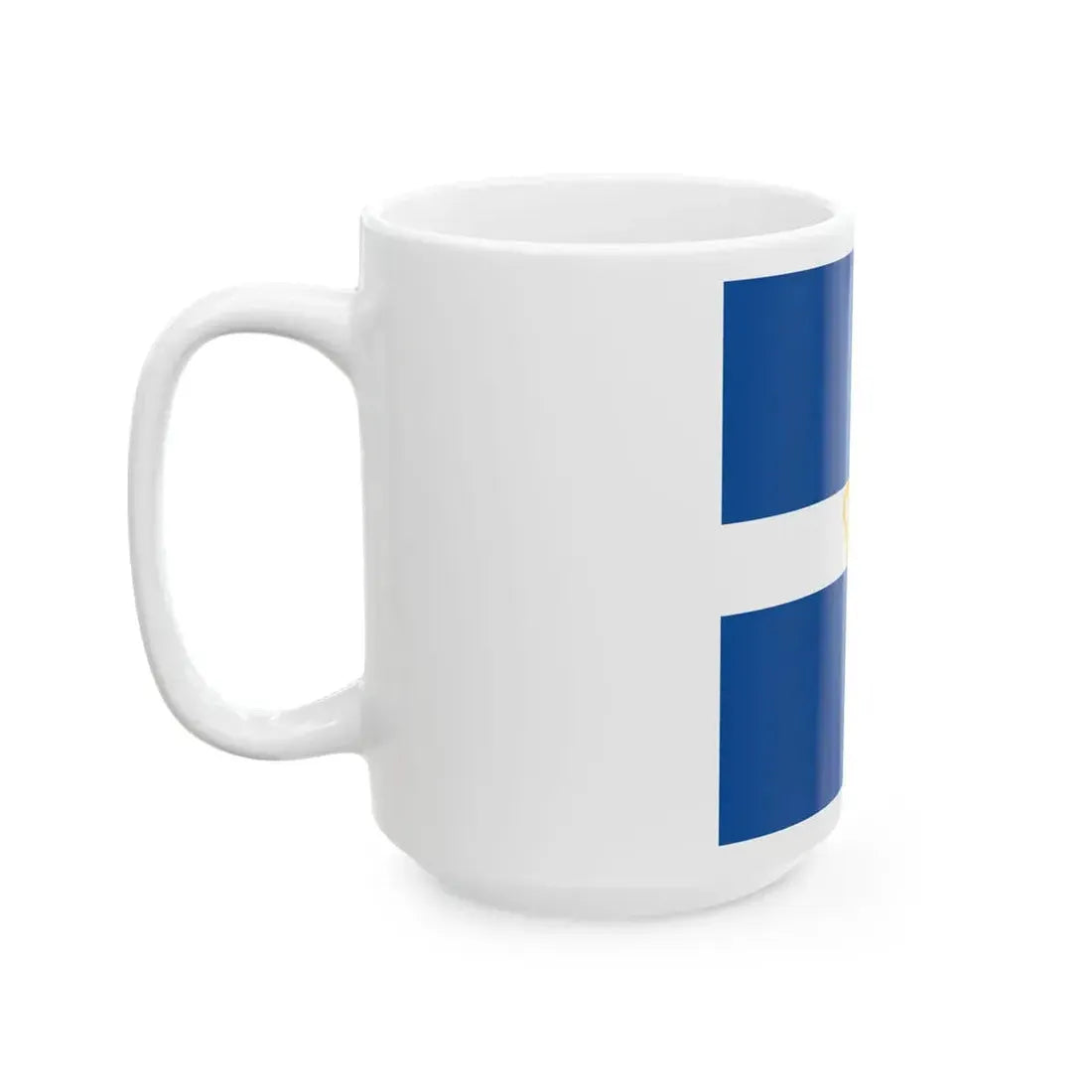 Naval Jack of Kingdom of Greece (Greece) White Coffee Mug - Go Mug Yourself