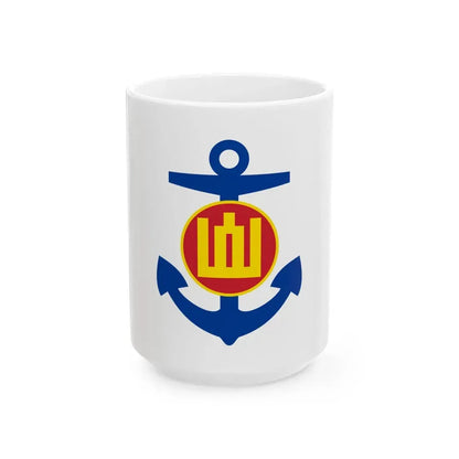 Naval Jack of Lithuania 1992-2004 (Lithuania) White Coffee Mug 15oz - Go Mug Yourself