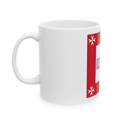 Naval Jack of Malta (Malta) White Coffee Mug - Go Mug Yourself