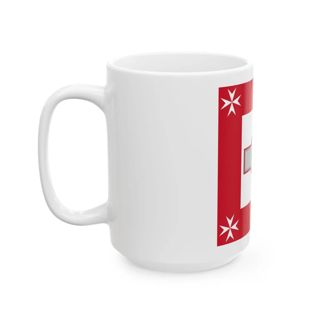 Naval Jack of Malta (Malta) White Coffee Mug - Go Mug Yourself