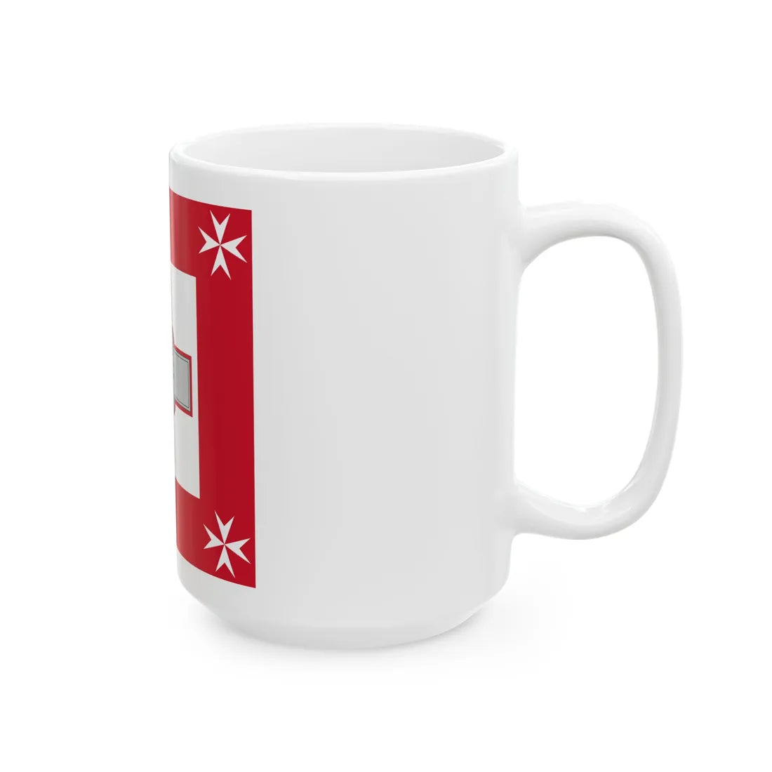 Naval Jack of Malta (Malta) White Coffee Mug - Go Mug Yourself