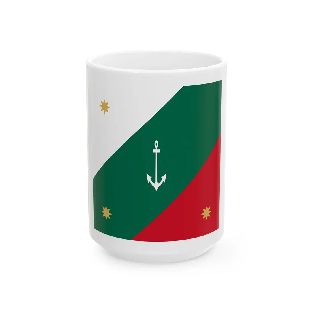 Naval jack of Mexico (Mexico) White Coffee Mug 15oz - Go Mug Yourself