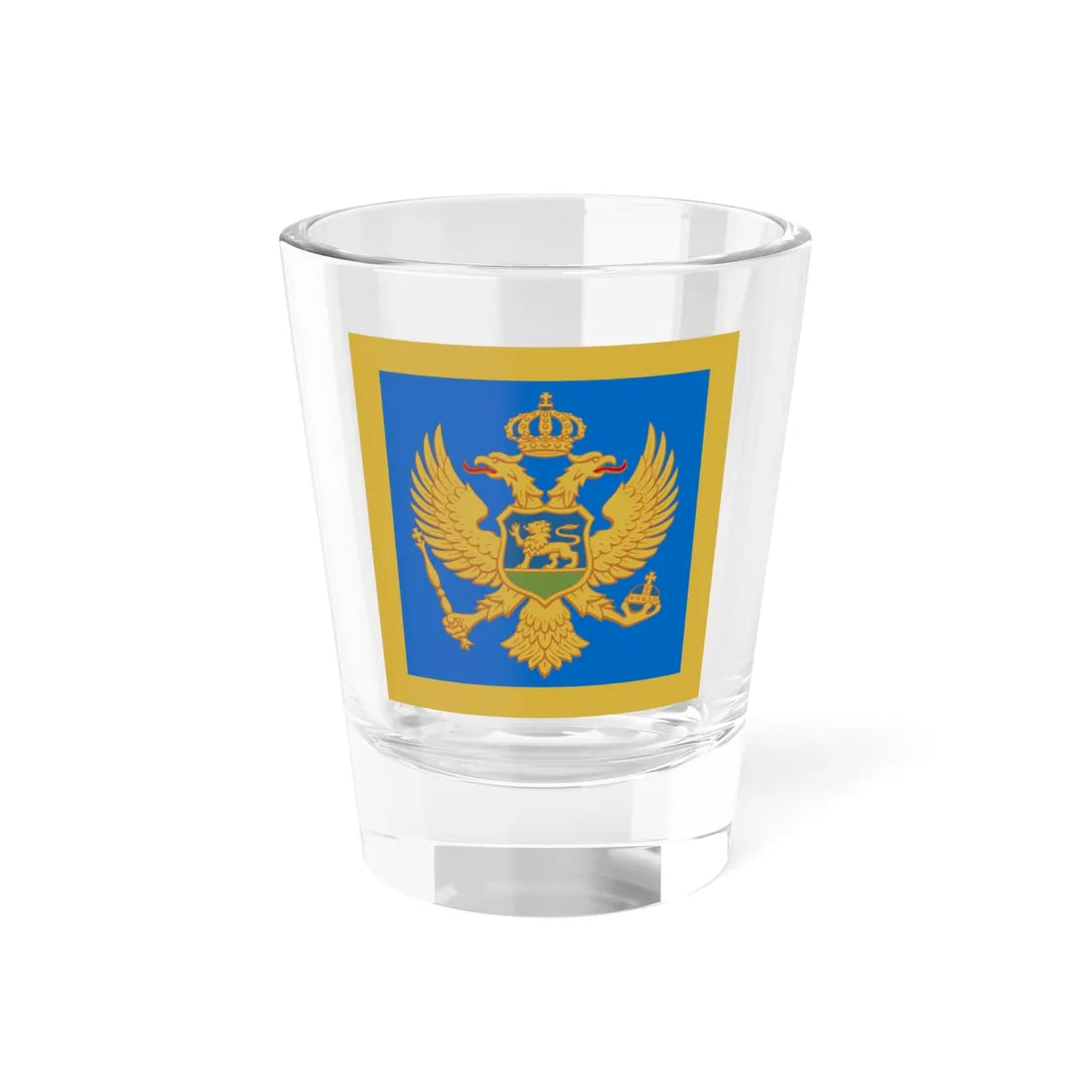 Naval Jack of Montenegro (Montenegro) Shot Glass 1.5oz 1.5oz - Go Mug Yourself