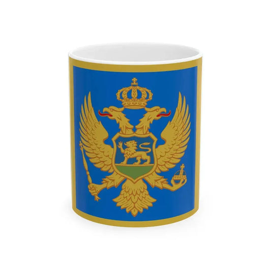 Naval Jack of Montenegro (Montenegro) White Coffee Mug 11oz - Go Mug Yourself