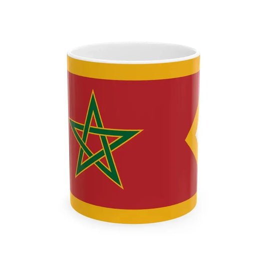 Naval Jack of Morocco (Morocco) White Coffee Mug 11oz - Go Mug Yourself