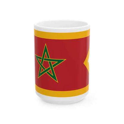 Naval Jack of Morocco (Morocco) White Coffee Mug 15oz - Go Mug Yourself