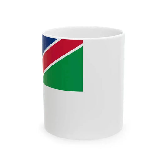 Naval Jack of Namibia (Namibia) White Coffee Mug 11oz - Go Mug Yourself