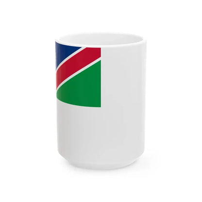 Naval Jack of Namibia (Namibia) White Coffee Mug 15oz - Go Mug Yourself
