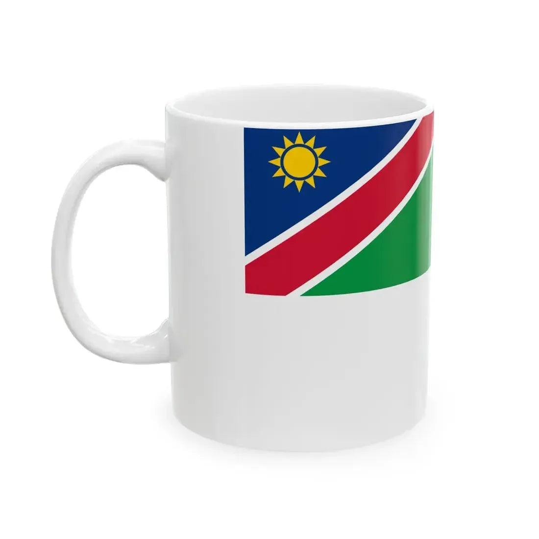 Naval Jack of Namibia (Namibia) White Coffee Mug - Go Mug Yourself