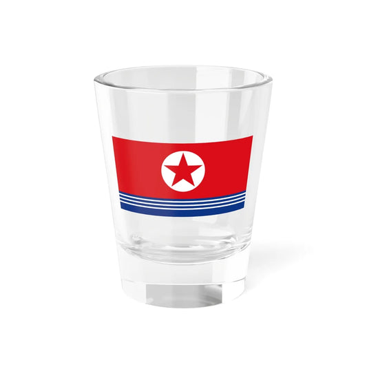 Naval jack of North Korea (Korea) Shot Glass 1.5oz 1.5oz - Go Mug Yourself