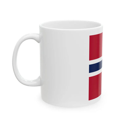 Naval Jack of Norway (Norway) White Coffee Mug - Go Mug Yourself