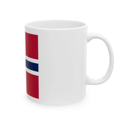 Naval Jack of Norway (Norway) White Coffee Mug - Go Mug Yourself