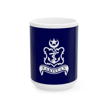 Naval Jack of Pakistan (Pakistan) White Coffee Mug 15oz - Go Mug Yourself