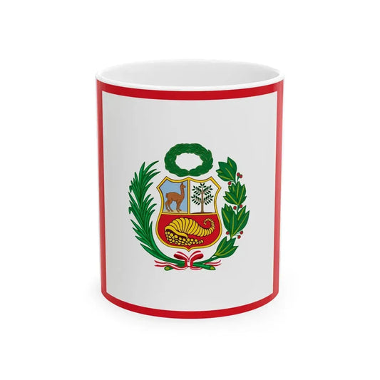Naval Jack of Peru alternative version (Peru) White Coffee Mug 11oz - Go Mug Yourself