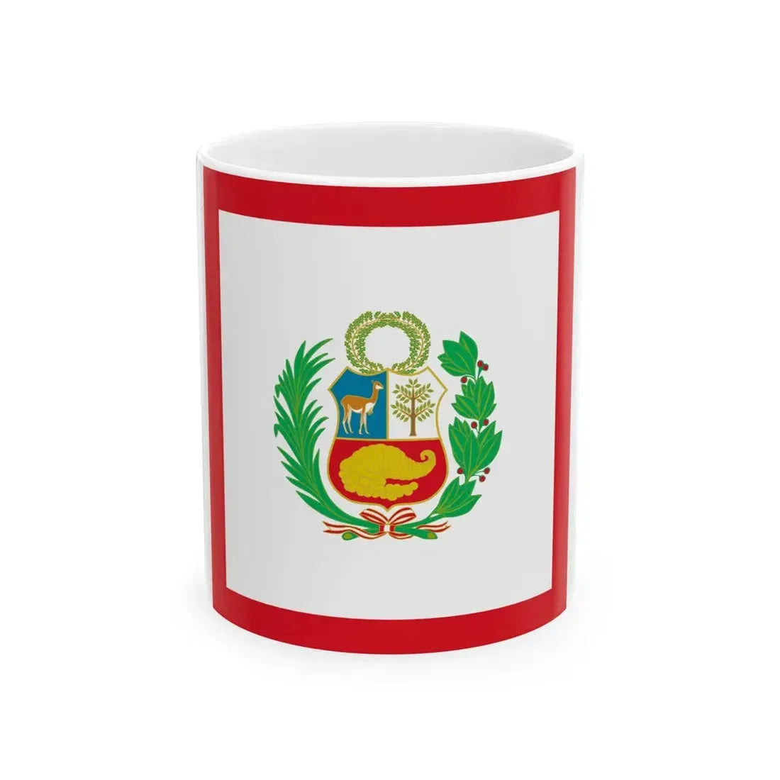 Naval Jack of Peru (Peru) White Coffee Mug 11oz - Go Mug Yourself