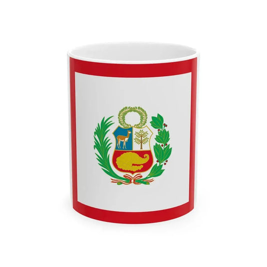Naval Jack of Peru (Peru) White Coffee Mug 11oz - Go Mug Yourself