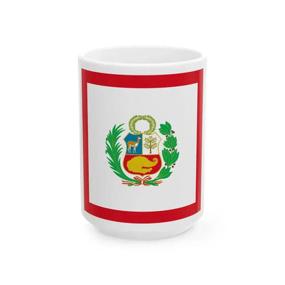 Naval Jack of Peru (Peru) White Coffee Mug 15oz - Go Mug Yourself