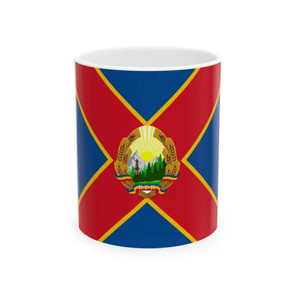 Naval jack of Romania 1948-1952 (Oman) White Coffee Mug 11oz - Go Mug Yourself