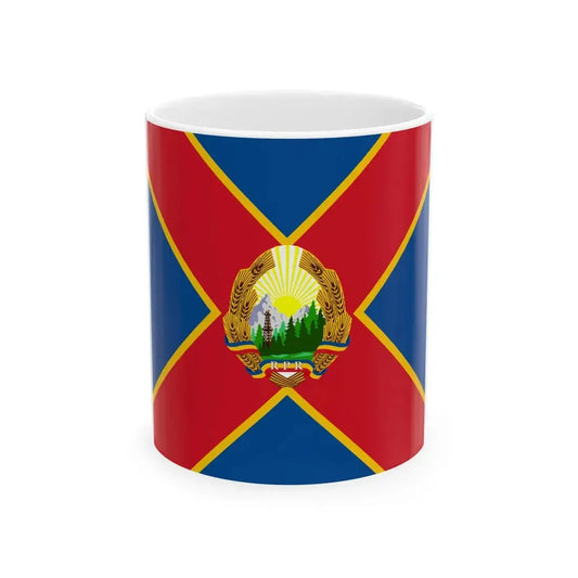 Naval jack of Romania 1948-1952 (Oman) White Coffee Mug 11oz - Go Mug Yourself
