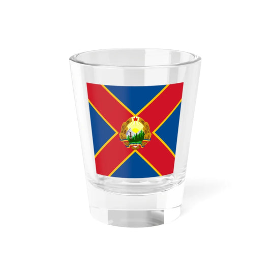 Naval jack of Romania 1954-1965 (Oman) Shot Glass 1.5oz 1.5oz - Go Mug Yourself