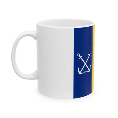 Naval jack of Romania 1966-1989 (Oman) White Coffee Mug - Go Mug Yourself