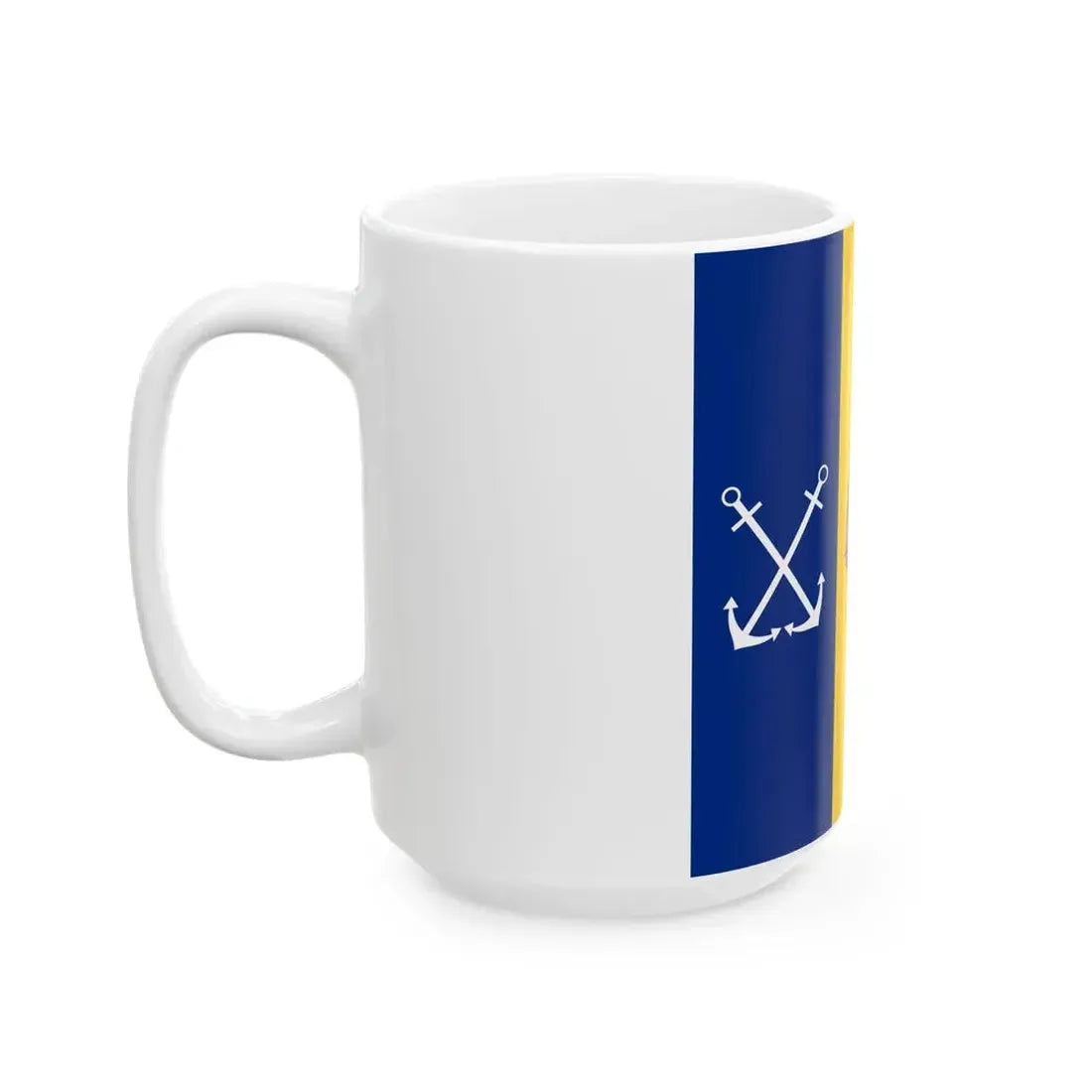 Naval jack of Romania 1966-1989 (Oman) White Coffee Mug - Go Mug Yourself