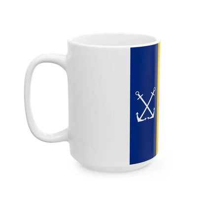 Naval jack of Romania 1966-1989 (Oman) White Coffee Mug - Go Mug Yourself