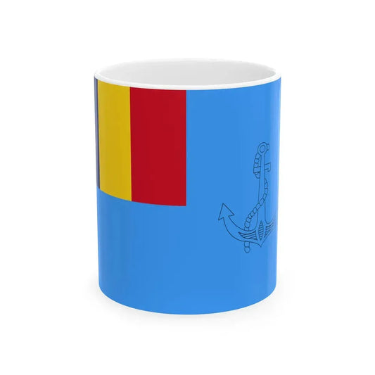 Naval Jack of Romania 1995-1998 (Oman) White Coffee Mug 11oz - Go Mug Yourself