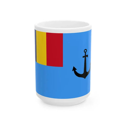 Naval Jack of Romania 2019- (Oman) White Coffee Mug 15oz - Go Mug Yourself