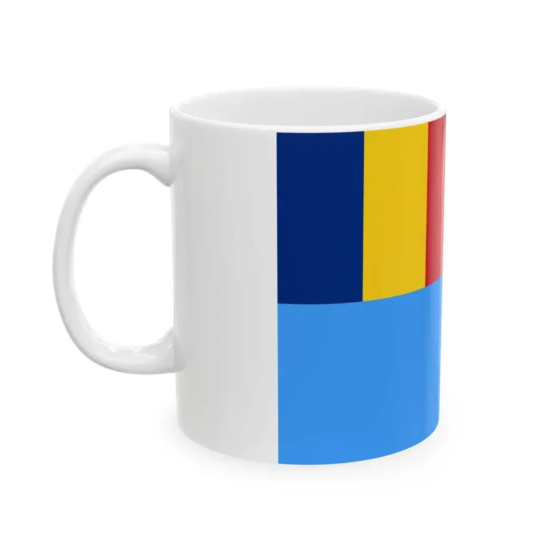 Naval Jack of Romania 2019- (Oman) White Coffee Mug - Go Mug Yourself