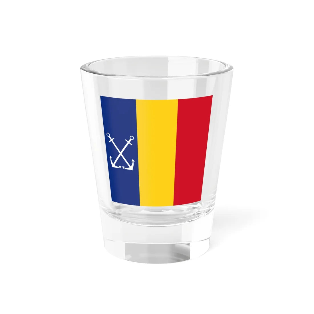 Naval Jack of Romania (Oman) Shot Glass 1.5oz 1.5oz - Go Mug Yourself