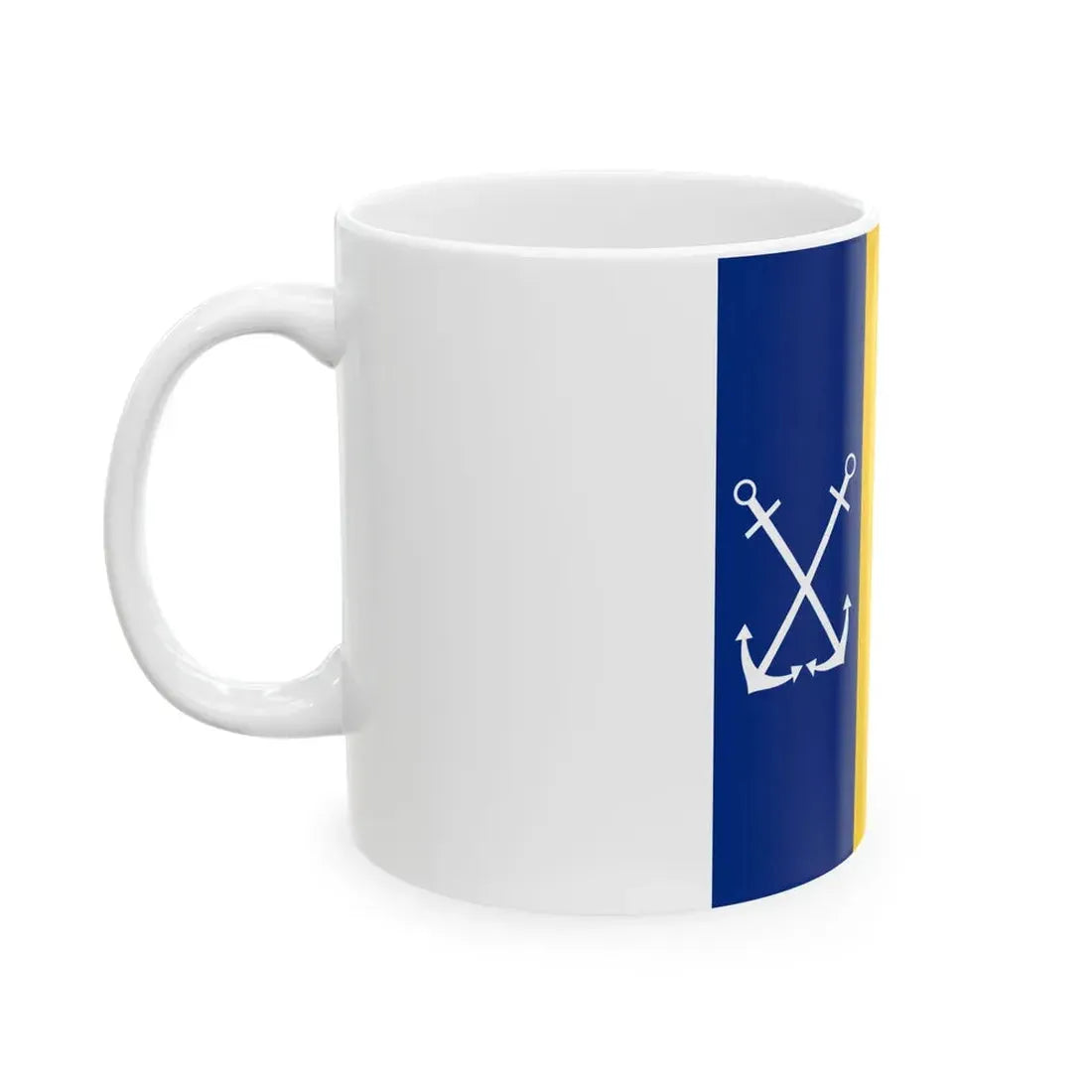 Naval Jack of Romania (Oman) White Coffee Mug - Go Mug Yourself