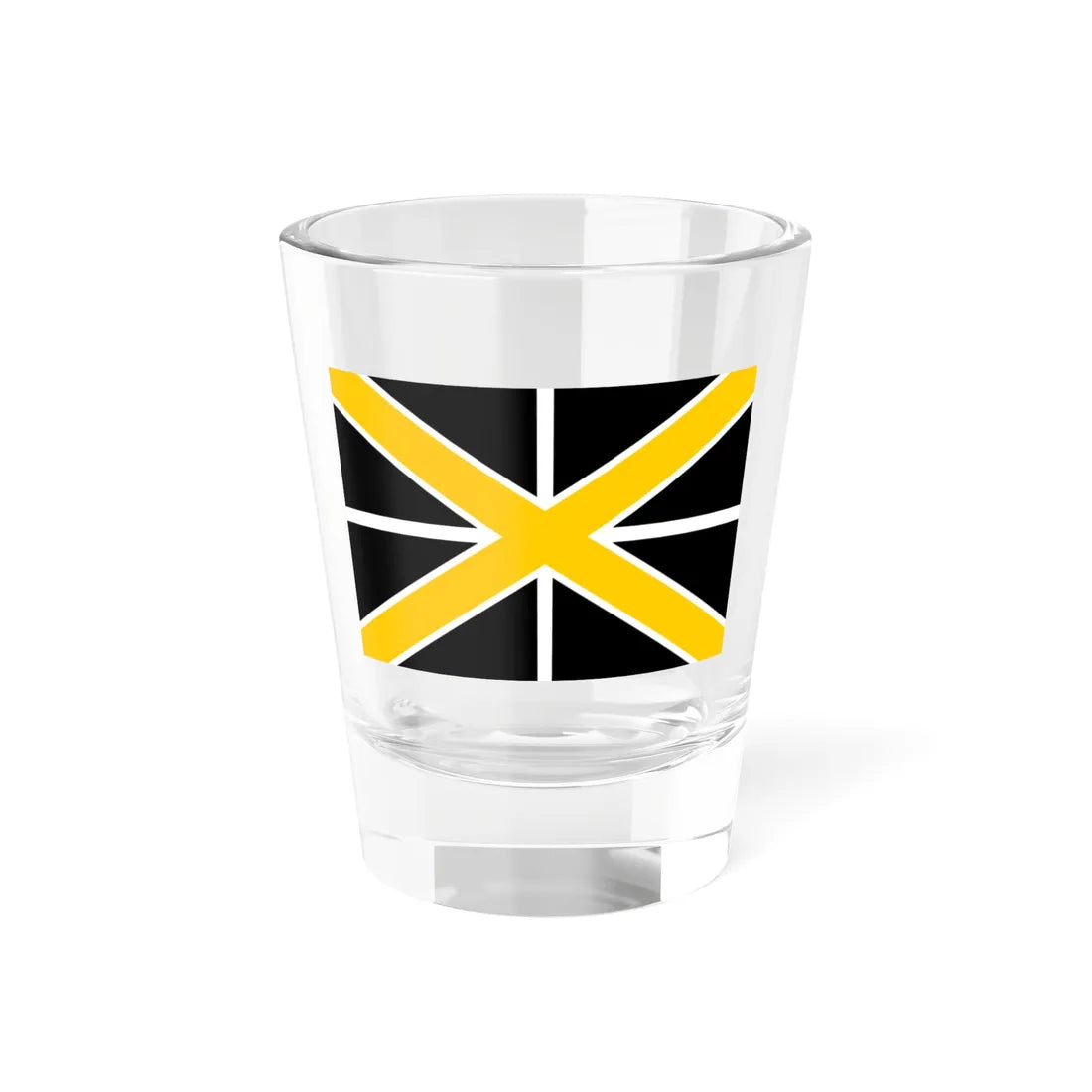 Naval Jack of Russia black-yellow-white (Russia) Shot Glass 1.5oz 1.5oz - Go Mug Yourself