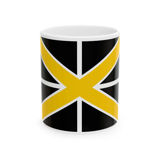 Naval Jack of Russia black-yellow-white (Russia) White Coffee Mug 11oz - Go Mug Yourself