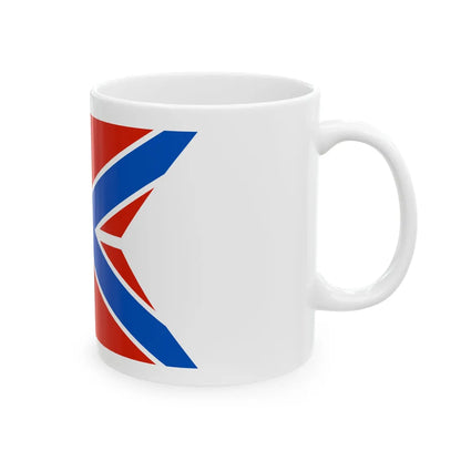 Naval Jack of Russia forked (Russia) White Coffee Mug - Go Mug Yourself