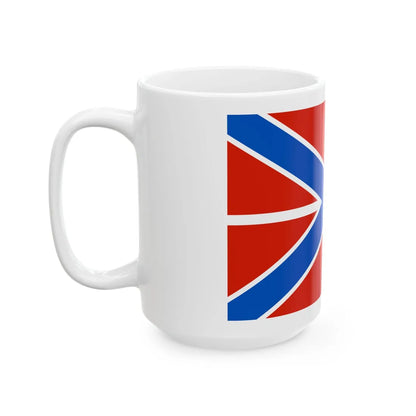 Naval Jack of Russia forked (Russia) White Coffee Mug - Go Mug Yourself