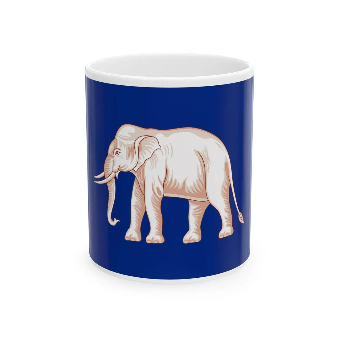 Naval Jack of Siam 1855 (Cambodia) White Coffee Mug 11oz - Go Mug Yourself