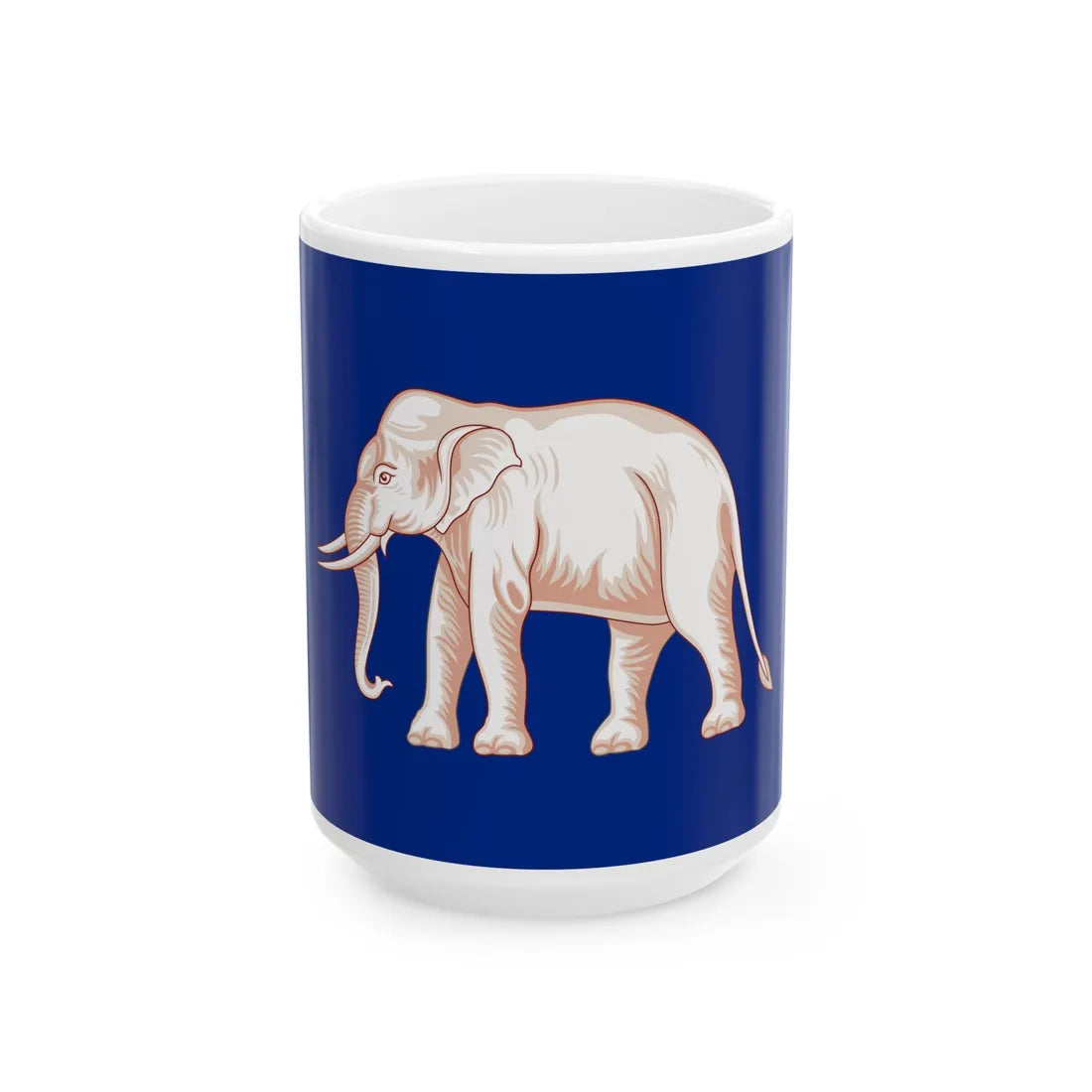 Naval Jack of Siam 1855 (Cambodia) White Coffee Mug 15oz - Go Mug Yourself